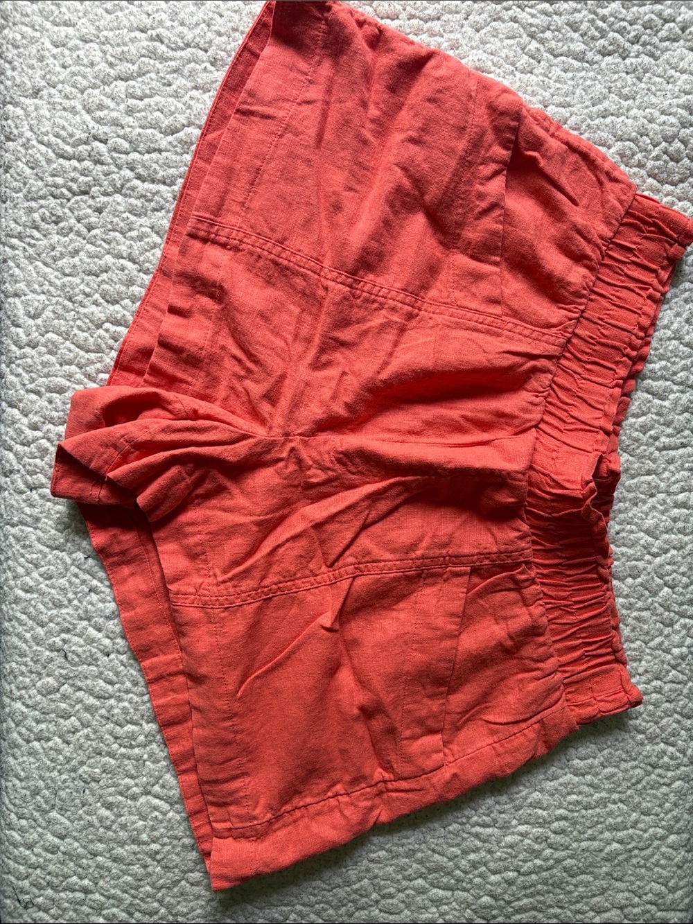 a new day Coral High-Waist Smocked Shorts